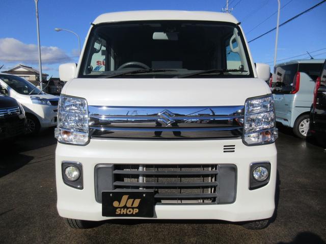 エブリイワゴン ＰＺターボ　４ＷＤ　衝突軽減ブレーキ　左電動スライド　社外ＳＤナビ　ディスチャージ　Ｆフォグ　ステアスイッチ　ブルートゥース　シートヒーター　オートエアコン　アルミ（2枚目）