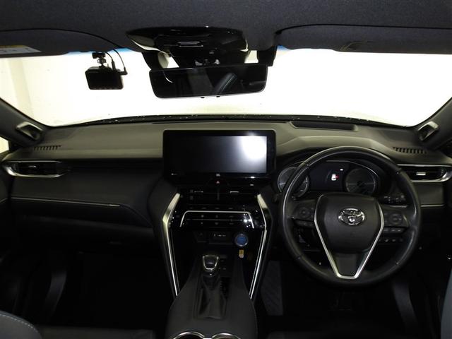 ハリアーハイブリッド Z レザーパッケージ サポカーS 寒冷地仕様 4WD クルーズコントロール 前後ドライブレコーダー ETC 両席シートヒーター パワーシート ブラインドスポットモニター パノラミックビューモニター メディアプレイヤー接続(3枚目)