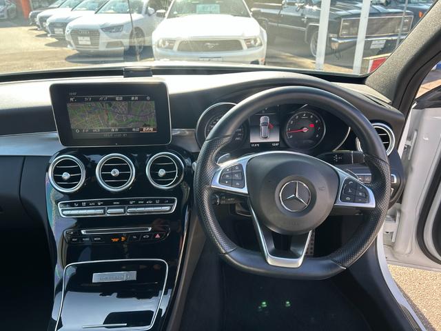 Cクラスステーションワゴン C180 ステーションワゴン ローレウスエディション レーダーセーフティpkg ベーシックpkg 純正フルセグナビ バックカメラ パドルシフト キーレスゴー BSM メモリ付パワーシート オートライト ACC 電動リヤゲート 純正AW リアフォグライト(17枚目)