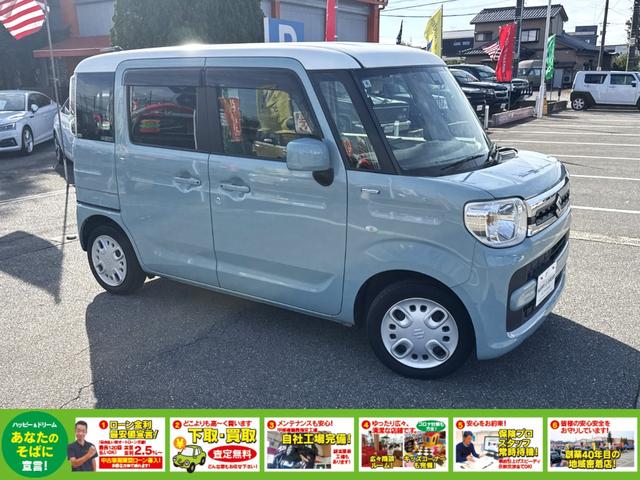 スペーシア ハイブリッドX 1オーナー フラット7認定中古車 フルセグメモリーナビ バックカメラ スマートキー 衝突軽減ブレーキ 両側電動スライドドア オートライト オートエアコン シートヒーター ドラレコ前後 ルーフラッピング(6枚目)