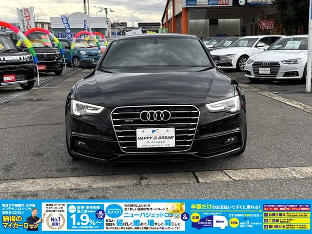 Ａ５スポーツバック ２．０ＴＦＳＩクワトロ　Ｓラインパッケージ　純正フルセグナビ　バックカメラ　パドルシフト　スマートキー　オートライト　オートエアコン　シートヒーター　純正レザーシート　ステアリングスイッチ　ＨＩＤライト　フォグライト前後　純正ＡＷ　ＥＴＣ（6枚目）