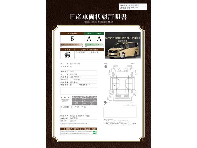 車両状態評価書