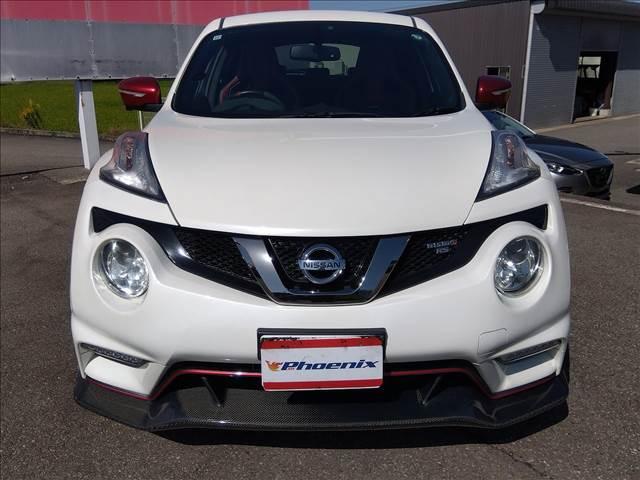 ジューク ニスモ　ＲＳ　４ＷＤ☆ターボ☆ナビＴＶ☆Ｂｌｕｅｔｏｏｔｈ☆　４ＷＤ☆ターボ☆ナビＴＶ☆Ｂｌｕｅｔｏｏｔｈ☆全方位カメラ☆ＮＩＳＭＯエアロ☆ＮＩＳＭＯサス☆インテリキー☆プッシュスタート☆ＨＩＤオートライト☆柿本改マフラー☆革巻きパドルシフト☆禁煙車☆ＥＴＣ☆（2枚目）
