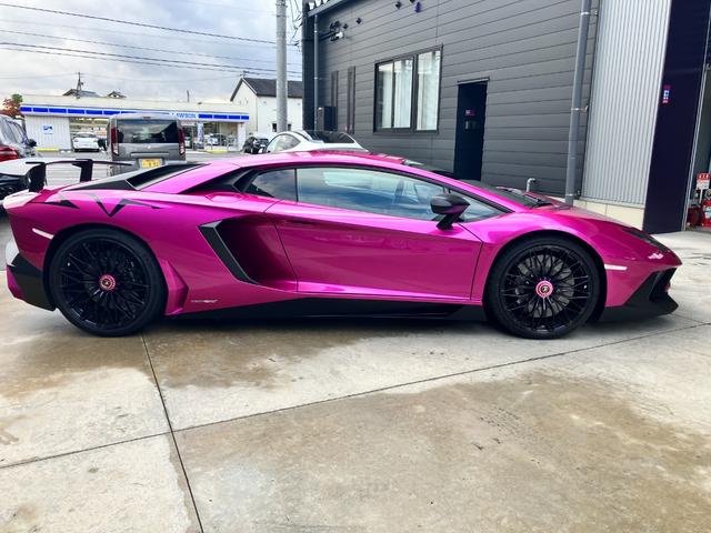 アヴェンタドール LP700-4 Ad Personam Rosa Tinjis フロントリフティング リバーシングカメラ シートヒーター EBM(4枚目)