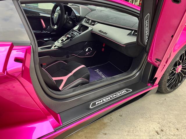 アヴェンタドール LP700-4 Ad Personam Rosa Tinjis フロントリフティング リバーシングカメラ シートヒーター EBM(27枚目)