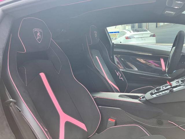 アヴェンタドール LP700-4 Ad Personam Rosa Tinjis フロントリフティング リバーシングカメラ シートヒーター EBM(28枚目)