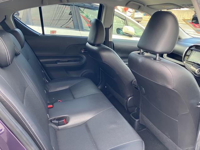 アクア Gブラックソフトレザーセレクション 純正メモリーナビ フルセグTV バックカメラ Bluetoothオーディオ ETC ドライブレコーダー スマートキー プッシュスタート 衝突被害軽減システム オートエアコン ハイブリッド(9枚目)