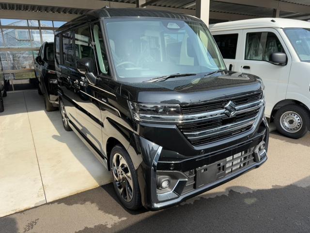 スペーシアカスタム ハイブリッドＸＳ　スズキセーフティサポート　シートヒーター　ステアリングヒーター　ヘッドアップディスプレイ　両側オートスライドドア　オートライト（2枚目）