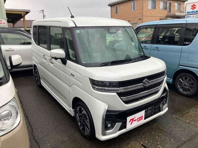 スペーシアカスタム ハイブリッドXS 4WD ドライブレコーダー ETC 全周囲カメラ ナビ クリアランスソナー オートクルーズコントロール レーンアシスト 衝突被害軽減システム オートライト LEDヘッドランプ スマートキー(3枚目)