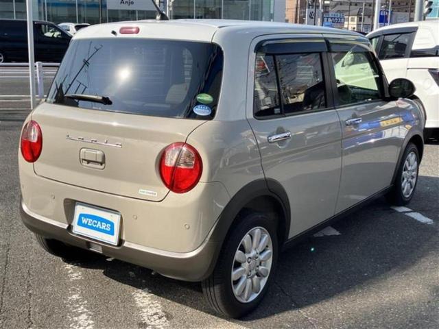 アルトラパン Ｘ　新品タイヤ／社外　８インチ　メモリーナビ／セーフティサポート（スズキ）／シートヒーター　前席／全方位モニター／車線逸脱防止支援システム／パーキングアシスト　バックガイド　衝突被害軽減システム　禁煙車（3枚目）