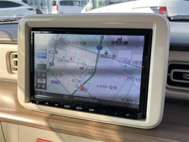 アルトラパン Ｘ　新品タイヤ／社外　８インチ　メモリーナビ／セーフティサポート（スズキ）／シートヒーター　前席／全方位モニター／車線逸脱防止支援システム／パーキングアシスト　バックガイド　衝突被害軽減システム　禁煙車（11枚目）