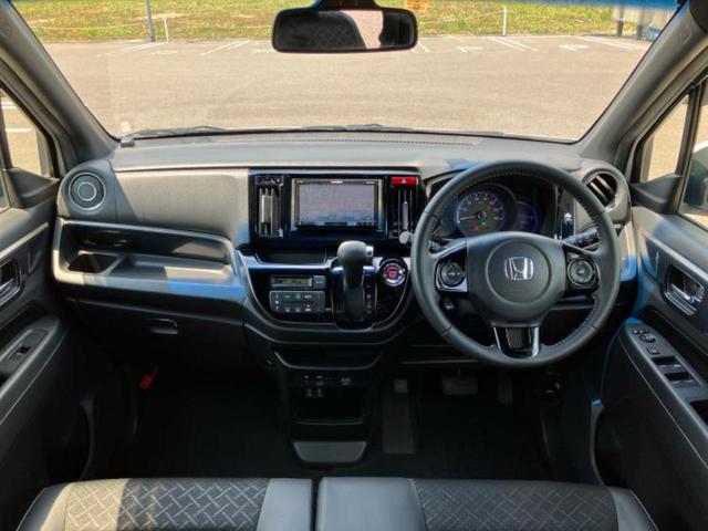 N-WGNカスタム G・Lパッケージ 新品タイヤ/社外 SDナビ/シティーブレーキアクティブシステム(ホンダ)/シート 合皮/ヘッドランプ HID/Bluetooth接続/ETC/EBD付ABS/横滑り防止装置 バックカメラ 禁煙車(4枚目)