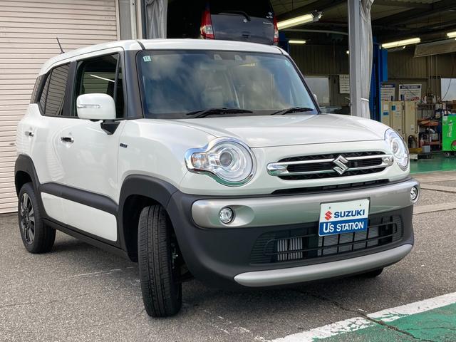 クロスビー HYBRID MZ 4型 4WD 6AT メッキドアハンドル 本革巻ステアリング 衝突軽減ブレーキサポート LEDフォグランプ(2枚目)