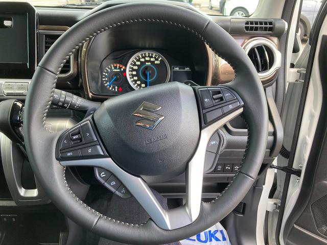 クロスビー HYBRID MZ 4型 4WD 6AT メッキドアハンドル 本革巻ステアリング 衝突軽減ブレーキサポート LEDフォグランプ(19枚目)