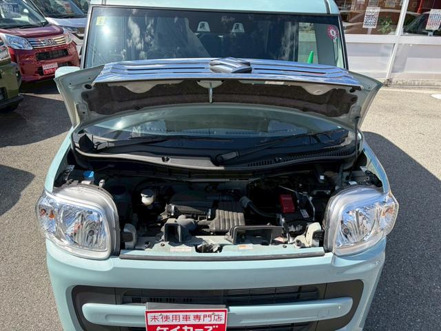 スペーシア ハイブリッドＸ　届出済未使用車　スズキセーフティーサポート　誤発進抑制機能　後方誤発進抑制機能　低速時ブレーキサポート　パーキングセンサー　車線逸脱警報機能　車線逸脱抑制機能　ふらつき警報機能　標識認識機能（53枚目）