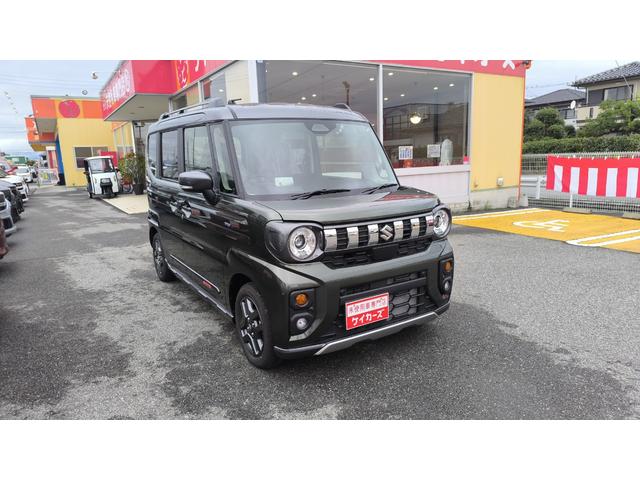 スペーシアギア 　両側電動スライドドア　アイドリングストップ　プッシュスタート　オートエアコン　シートヒーター　クルーズコントロール　レーンアシスト　クリアランスソナー　ベンチシート　ＬＥＤヘッドランプ（3枚目）