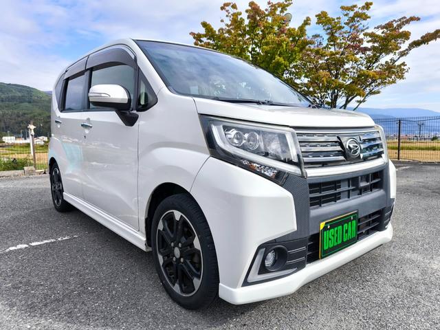 ムーヴ カスタム　ＲＳ　ハイパーＳＡ　ターボ　ナビ　テレビ　ＥＴＣ　バックモニター　衝突軽減ブレーキ　純正エアロ　アルミ　インテリキー　スタットレス付き　車検整備付き　一年間保証付き　記録簿付き（3枚目）