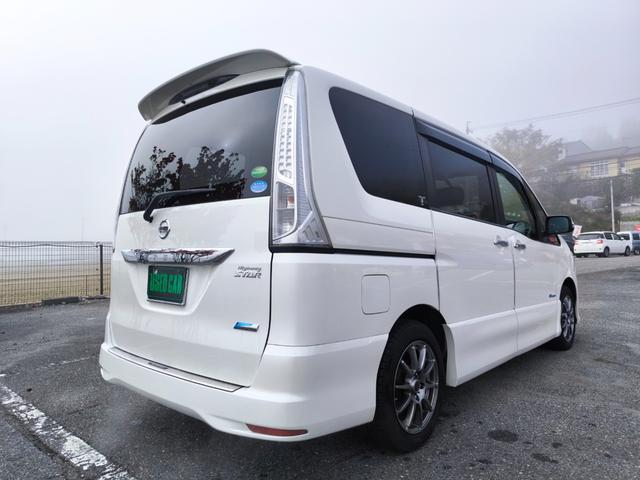 セレナ ハイウェイスターG S-ハイブリッド 純正ナビ テレビ バックモニター ETC 両側パワースライドドア クルーズコントロール アイドリングストップ エアロ アルミ インテリキー 車検整備付き 記録簿付き 一年間保証付(5枚目)