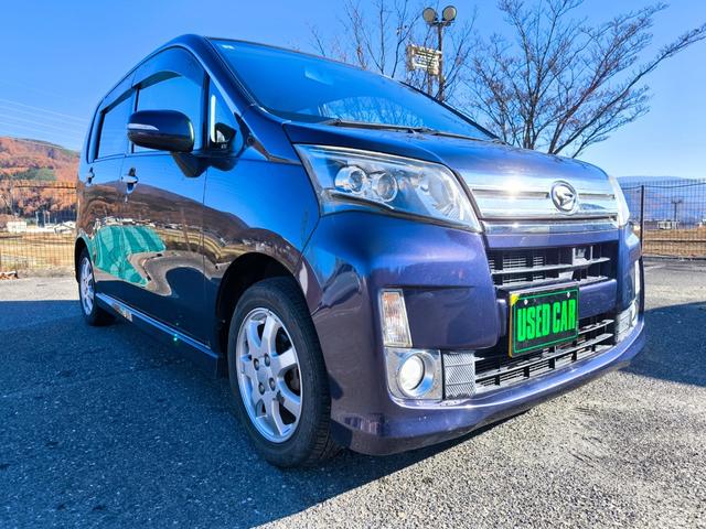 ムーヴ カスタム RS ターボ ナビ テレビ ETC 衝突軽減ブレーキ アイドリングストップ 純正エアロ アルミ インテリキー プッシュスタート 一年間保証付き(3枚目)