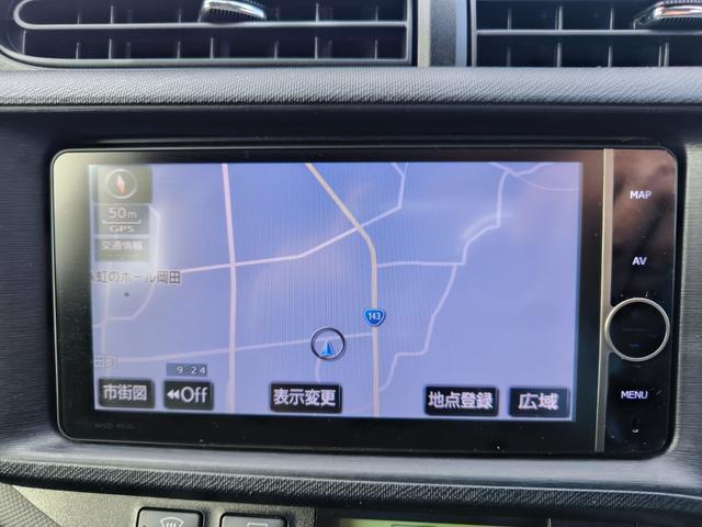 アクア Ｇ　純正ナビ　テレビ　バックモニター　ＥＴＣ　インテリキー　純正アルミ　アイドリングストップ　一年間保証付き　記録簿付き　車検整備付き（17枚目）