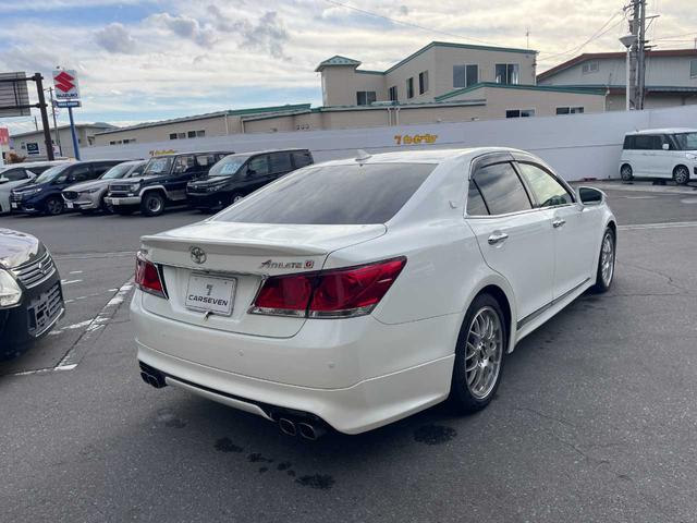 クラウン アスリートＧ　モデリスタフルエアロ・ＢＢＳアルミ・純正ＨＤＤナビ・フルセグ・Ｂｌｕｅｔｏｏｔｈ・バックカメラ・ＥＴＣ・黒革シート・パワーシート・シートベンチレーション・純正エンジンスターター・スペアキー・純正アルミ（8枚目）