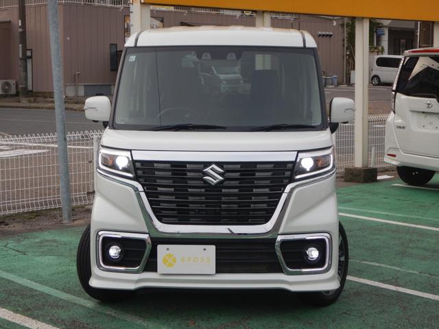 スペーシアカスタム ハイブリッドXS 4WD ワンオーナー 衝突軽減 両側パワースライドドア 全方位カメラ ナビ TV BT Bカメラ クルコン シートヒーター ハーフレザーシート ETC(2枚目)
