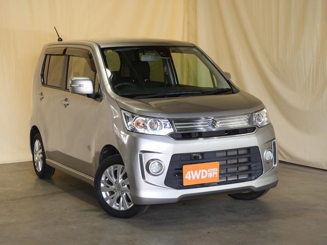 ワゴンＲスティングレー Ｊスタイル　４ＷＤ　Ｂｌｕｅｔｏｏｔｈ接続　社外メモリナビ／フルセグＴＶ　ＨＩＤヘッドライト　純正１４インチアルミホイール　オートライト　衝突被害軽減ブレーキ　アイドリングストップ　シートヒーター　スマートキー（6枚目）