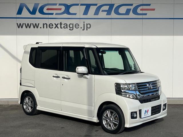N-BOXカスタム G・Lパッケージ 電動スライドドア 純正SDナビ バックカメラ 禁煙車 スマートキー HIDヘッド ETC オートライト オートエアコン 純正14インチアルミ CD DVD再生 地デジ(16枚目)