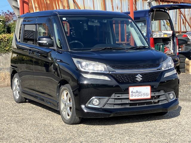 ソリオバンディット ハイブリッドMV 4WD Sキー Pスタート istop ETC ステアリングリモコン クルコン ナビ ワンセグ CD DVD Bluetooth HID フォグ アルミ 片側Pスラ(7枚目)