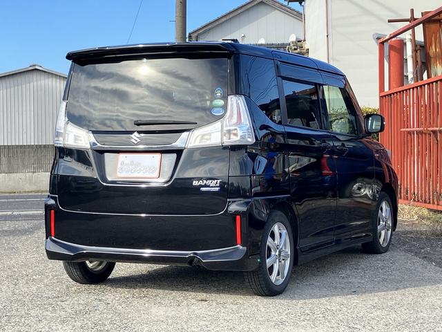 ソリオバンディット ハイブリッドMV 4WD Sキー Pスタート istop ETC ステアリングリモコン クルコン ナビ ワンセグ CD DVD Bluetooth HID フォグ アルミ 片側Pスラ(9枚目)