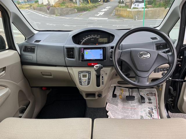 ムーヴ X 4WD スマートキー プッシュスタート 社外ナビ ワンセグテレビ エンジンスターター オートエアコン アイドリングストップ ライトレベライザー 電動格納ドアミラー メンテナンスノート 取扱説明書(11枚目)