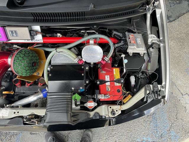 アルトワークス ☆４ＷＤ☆５速ＭＴ☆ＨＫＳマフラー☆ＲＲＰスーパーロムＥＣＵ　４ＷＤターボ☆１オーナー☆５速ＭＴ☆ＲｓＲＲＰスーパーロムＥＣＵフルスペックＶ２．５ｆｏｒサーキット☆ＨＫＳマフラー＆エアクリ☆ファイナルコネクションステルス車高調☆モモステア☆追加メーター☆試乗ＯＫ（56枚目）