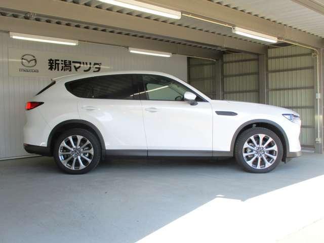 CX-60 25S Lパッケージ 追従クルコン 全方位カメラ レザーシート シートヒーター メモリーパワーシート Bluetooth オートLEDヘッドライト 電動リアゲート 障害物センサー 衝突軽減ブレーキ スマートキー MTモード(4枚目)