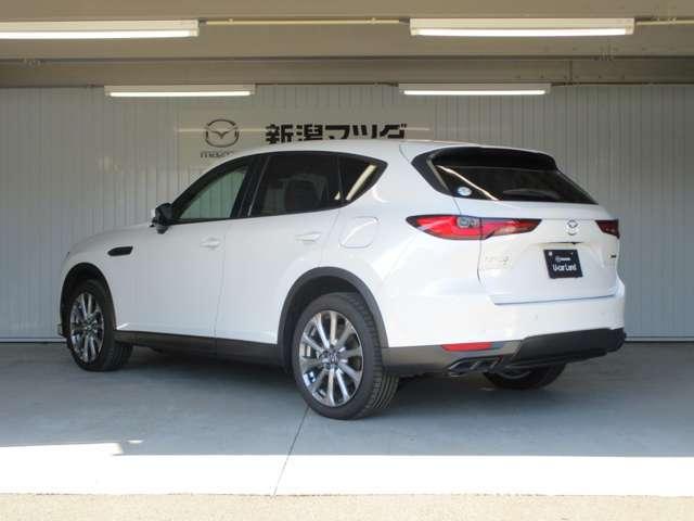 CX-60 25S Lパッケージ 追従クルコン 全方位カメラ レザーシート シートヒーター メモリーパワーシート Bluetooth オートLEDヘッドライト 電動リアゲート 障害物センサー 衝突軽減ブレーキ スマートキー MTモード(7枚目)