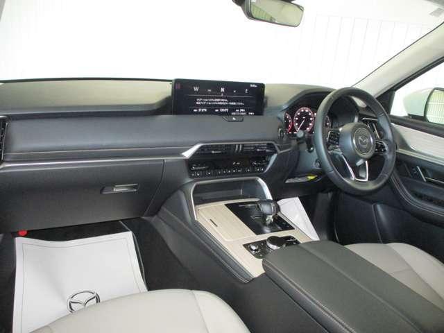 CX-60 25S Lパッケージ 追従クルコン 全方位カメラ レザーシート シートヒーター メモリーパワーシート Bluetooth オートLEDヘッドライト 電動リアゲート 障害物センサー 衝突軽減ブレーキ スマートキー MTモード(9枚目)