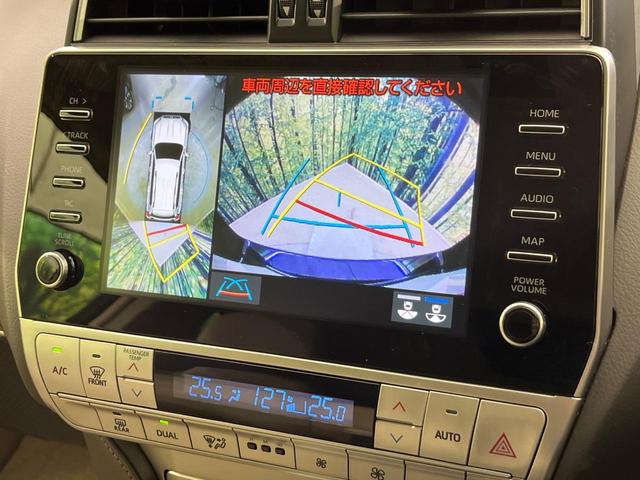 ランドクルーザープラド ＴＸ　Ｌパッケージ　マットブラックエディション　４ＷＤ　７人乗り　サンルーフ　フリップダウンモニター　純正９型ナビ　全周囲カメラ　衝突被害軽減　レーダークルーズ　ＨＤＭＩ接続　禁煙車　ベージュ革シート　シートエアコン　前後ドラレコ　コーナーセンサー（6枚目）