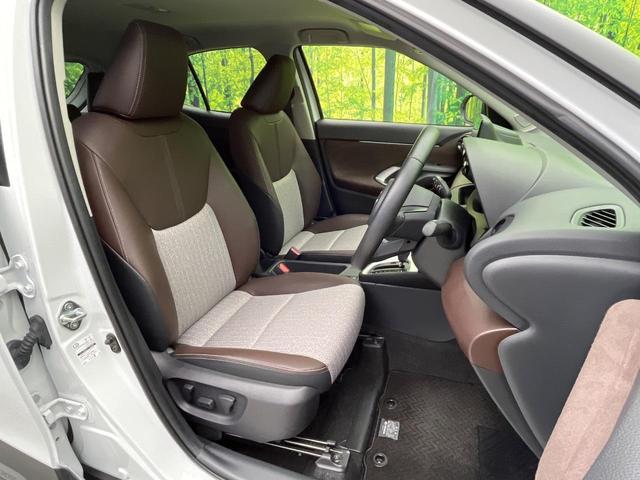 ヤリスクロス ハイブリッドZ 純正8型ナビ バックカメラ 衝突被害軽減システム レーダークルーズ 禁煙車 ハーフレザー パワーシート コーナーセンサー LEDヘッド ビルトインETC 純正18インチAW Bluetooth(9枚目)