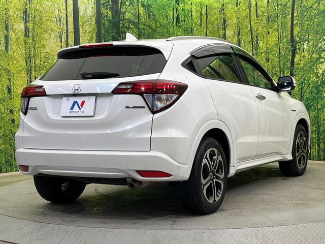 ヴェゼル ハイブリッドZ インターナビ バックカメラ 寒冷地仕様 ブラウン内装 衝突被害軽減システム 禁煙車 シートヒーター ドラレコ スマートキー LEDヘッド ルーフレール ETC クルコン 純正17インチAW(17枚目)