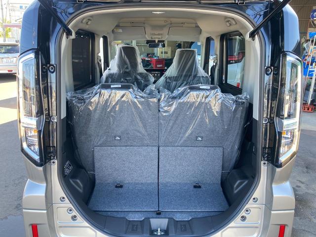 スペーシアカスタム ハイブリッドXSターボ 4WD 届出済未使用車 全周囲カメラ 両側電動スライドドア ナビ TV クリアランスソナー アダプティブクルーズコントロール レーンアシスト 衝突被害軽減システム オートハイビーム LEDヘッドランプ スマートキー(45枚目)