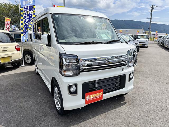 エブリイワゴン ＰＺターボスペシャル　ハイルーフ　４ＷＤ　届出済未使用車　両側スライド　クリアランスソナー　衝突被害軽減システム　ＬＥＤヘッドランプ　スマートキー　アイドリングストップ　電動格納ミラー　シートヒーター　ベンチシート　ＣＶＴ　盗難防止（4枚目）