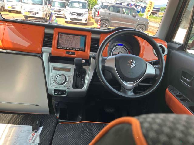 ハスラー Ｇターボ　４ＷＤ　ナビ　ＴＶ　衝突被害軽減システム　スマートキー　アイドリングストップ　電動格納ミラー　シートヒーター　ベンチシート　ＣＶＴ　盗難防止システム　ＡＢＳ　ＥＳＣ　アルミホイール　衝突安全ボディ（2枚目）