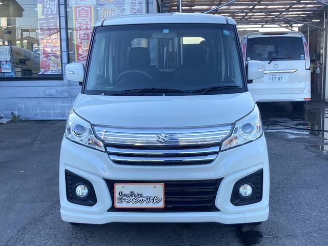 スペーシアカスタム GSターボ ターボ Sキー Pスタート istop ナビ フルセグ CD DVD Bluetooth フォグ アルミ 両Pスラ(7枚目)
