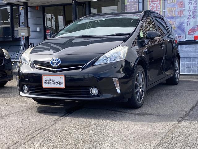 プリウスアルファ G Sキー ETC ナビ フルセグ CD DVD Bluetooth Bカメラ フォグ アルミ(5枚目)