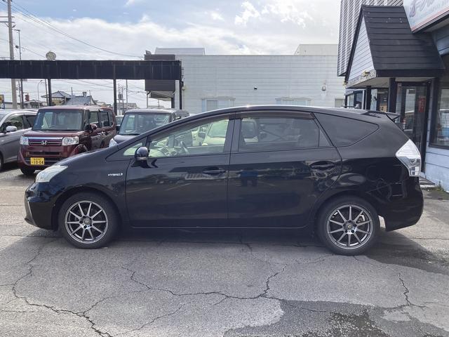 プリウスアルファ G Sキー ETC ナビ フルセグ CD DVD Bluetooth Bカメラ フォグ アルミ(12枚目)