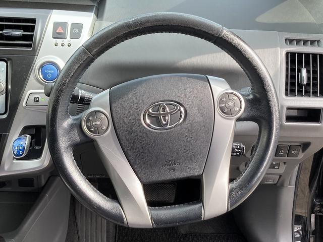 プリウスアルファ G Sキー ETC ナビ フルセグ CD DVD Bluetooth Bカメラ フォグ アルミ(18枚目)