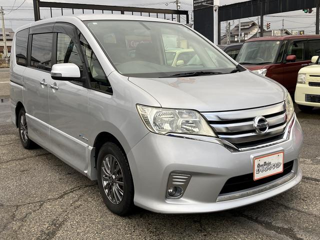 セレナ ハイウェイスター S-ハイブリッド Sキー istop ナビ フルセグ CD DVD Bluetooth Bカメラ フォグ HID アルミ エアロ 片側Pスラ(9枚目)