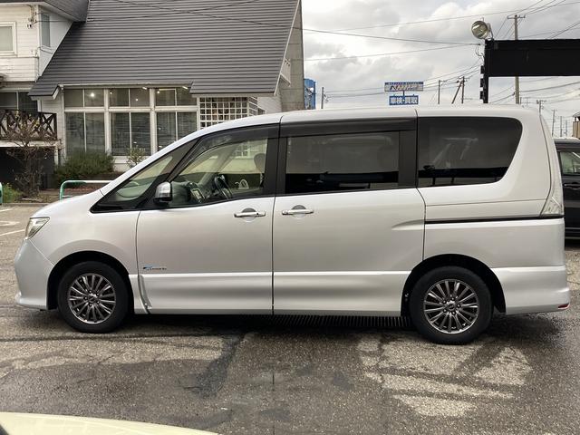 セレナ ハイウェイスター S-ハイブリッド Sキー istop ナビ フルセグ CD DVD Bluetooth Bカメラ フォグ HID アルミ エアロ 片側Pスラ(14枚目)