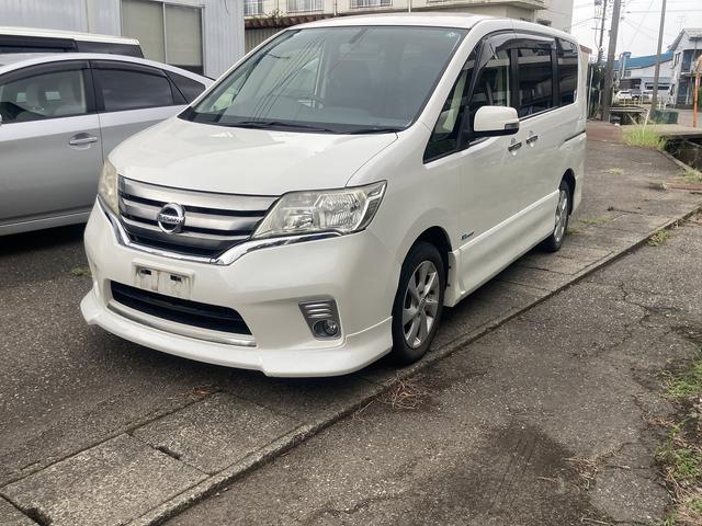 セレナ ハイウェイスターG S-ハイブリッド エアロモード Sキー istop ナビ フルセグ CD DVD Bカメラ HID アルミ エアロ 両Pスラ(6枚目)