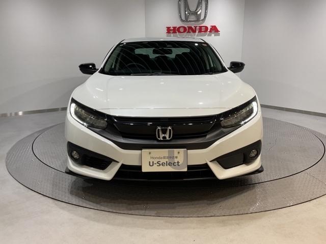 シビック セダンホンダセンシング ドラレコ LEDヘッド 前席シートヒーター スマートキー クルーズコントロール ターボ DVD再生 サイドエアバック ETC ESC ナビTV オートエアコン エアバッグ(3枚目)