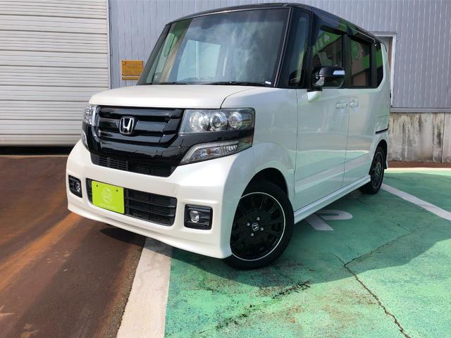 N-BOXカスタム 2トーンカラースタイル G・ターボLパッケージ メモリーナビ Bluetooth 後席モニター 両側電動スライドドア バックカメラ ETC LEDライト ベンチシート チップアップシート スマートキー(2枚目)